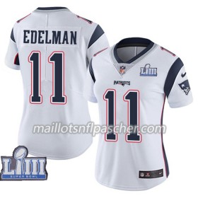 Maillot New England Patriots Julian Edelman 11 Nike Blanc 2019 Super Bowl LIII - Femme